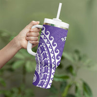 Cook Islands Rarotonga Tumbler With Handle Polynesian Tribal Tattoo LT05 - Polynesian Pride
