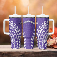 Cook Islands Rarotonga Tumbler With Handle Polynesian Tribal Tattoo LT05 - Polynesian Pride