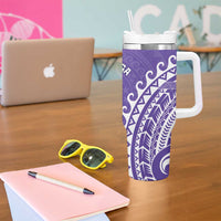 Cook Islands Rarotonga Tumbler With Handle Polynesian Tribal Tattoo LT05 - Polynesian Pride