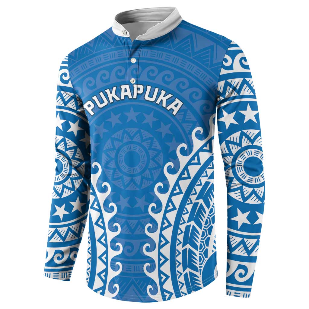 Custom Cook Islands Pukapuka Button Sweatshirt Polynesian Tribal Tattoo LT05 - Polynesian Pride