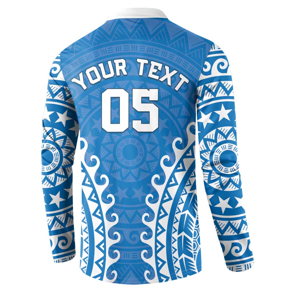 Custom Cook Islands Pukapuka Button Sweatshirt Polynesian Tribal Tattoo LT05 - Polynesian Pride