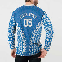 Custom Cook Islands Pukapuka Button Sweatshirt Polynesian Tribal Tattoo LT05 - Polynesian Pride