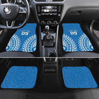 Custom Cook Islands Pukapuka Car Mats Polynesian Tribal Tattoo LT05 Set 4pcs Blue - Polynesian Pride