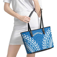 Cook Islands Pukapuka Leather Tote Bag Polynesian Tribal Tattoo LT05 - Polynesian Pride