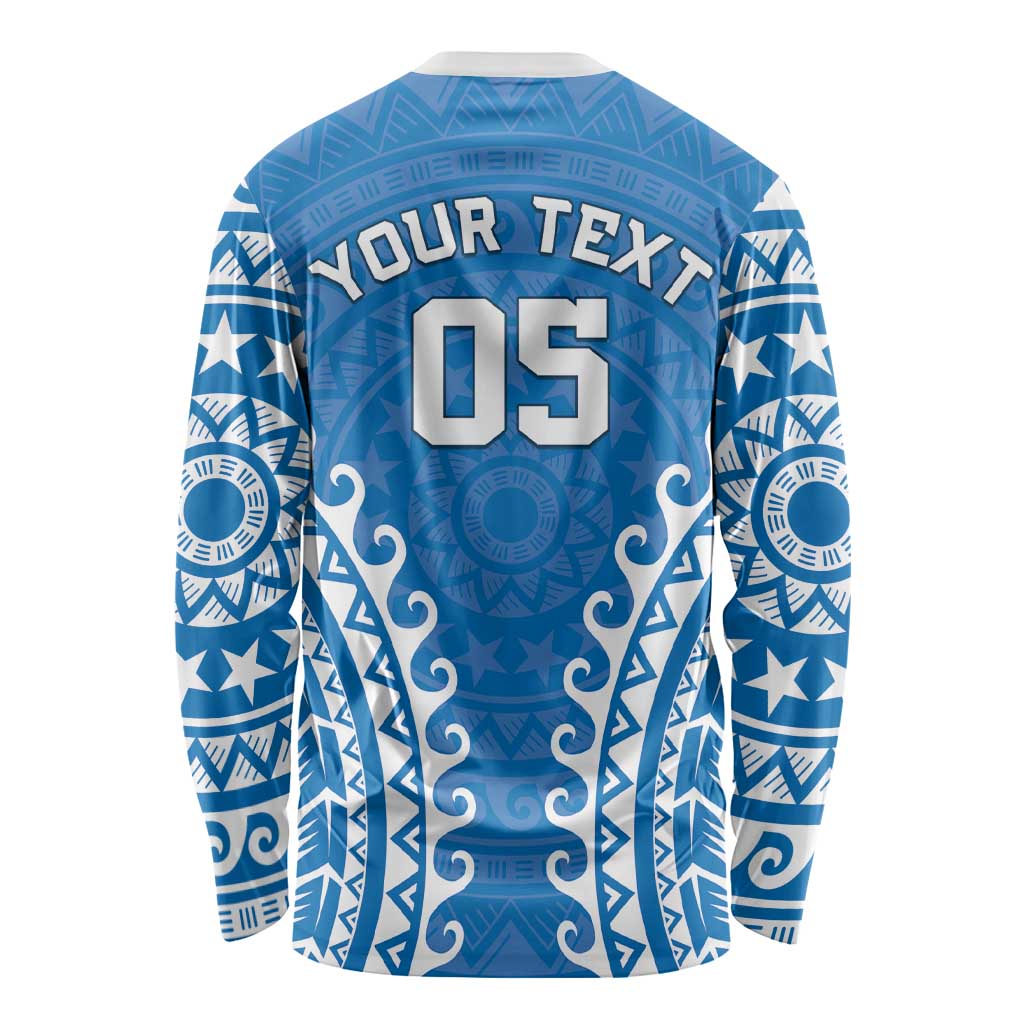 Custom Cook Islands Pukapuka Long Sleeve Shirt Polynesian Tribal Tattoo LT05 - Polynesian Pride