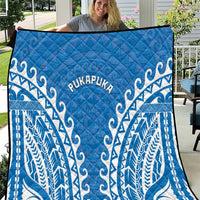 Cook Islands Pukapuka Quilt Polynesian Tribal Tattoo LT05 Blue - Polynesian Pride