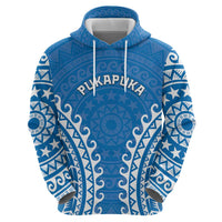 Custom Cook Islands Pukapuka Zip Hoodie Polynesian Tribal Tattoo LT05 - Polynesian Pride