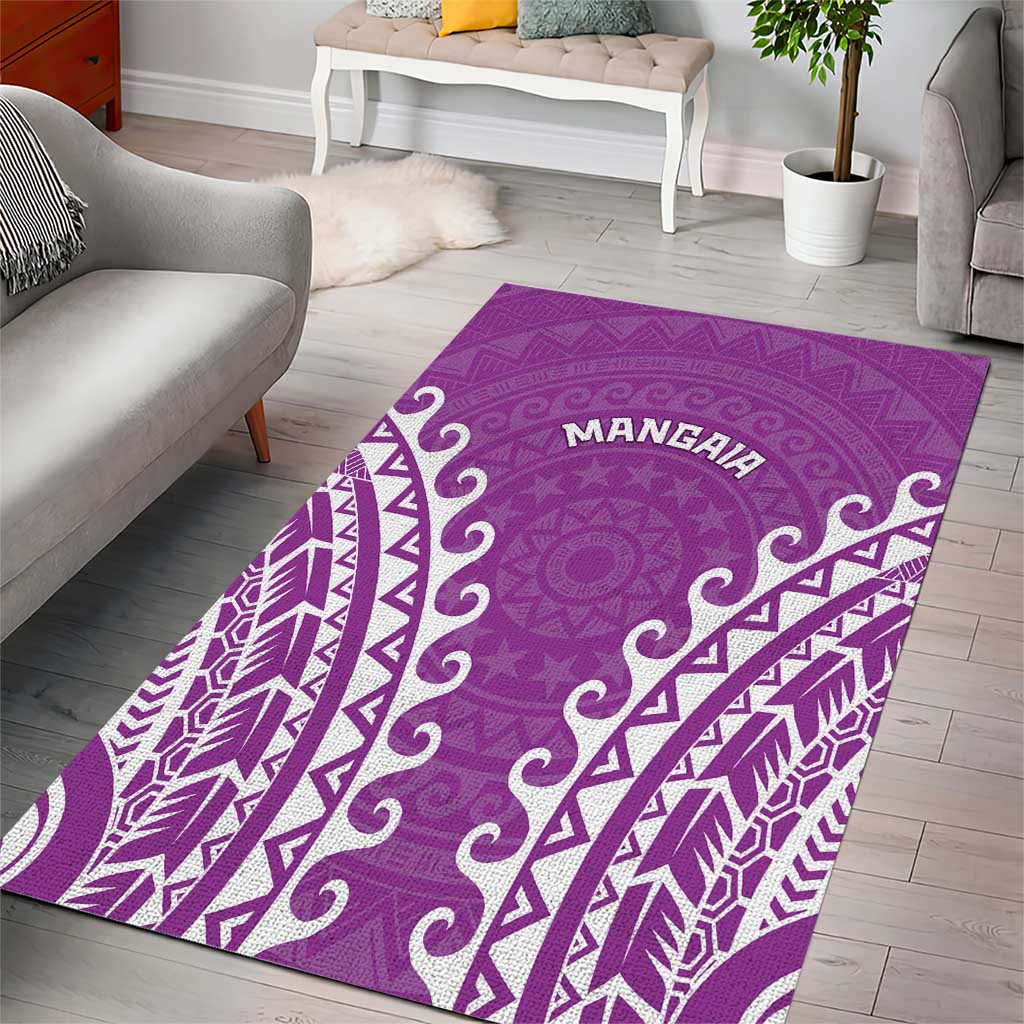 Cook Islands Mangaia Area Rug Polynesian Tribal Tattoo LT05 - Polynesian Pride