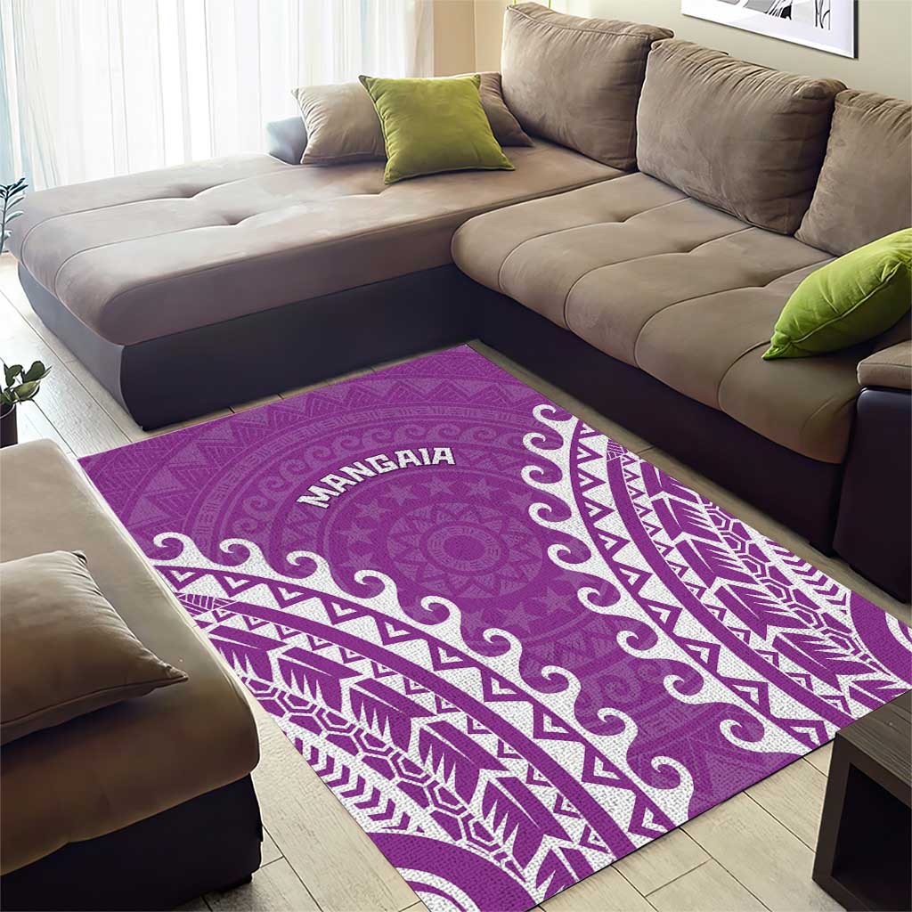 Cook Islands Mangaia Area Rug Polynesian Tribal Tattoo LT05 - Polynesian Pride