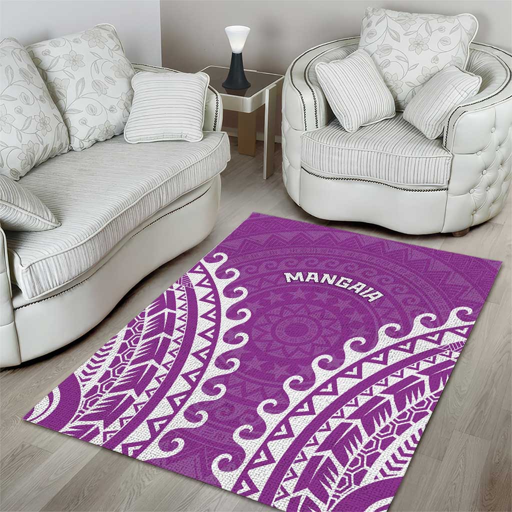 Cook Islands Mangaia Area Rug Polynesian Tribal Tattoo LT05 - Polynesian Pride
