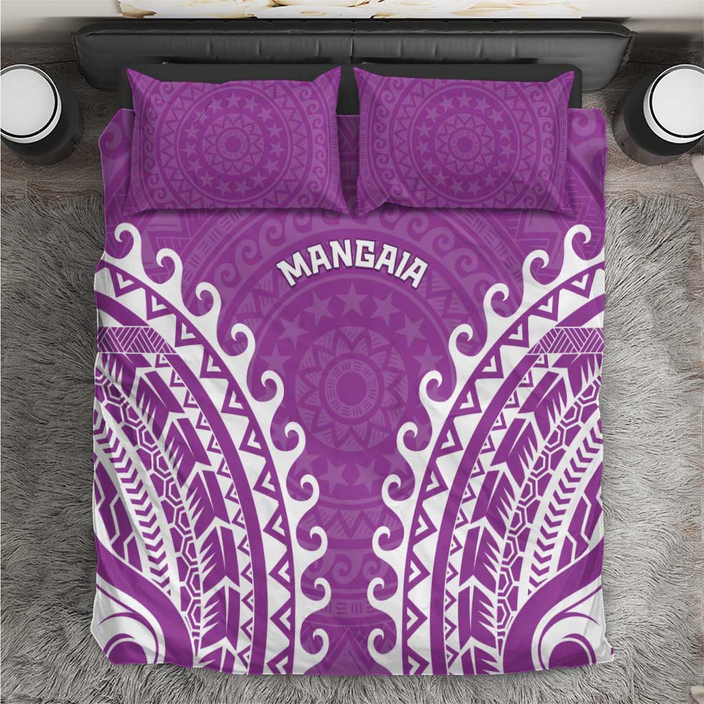 Cook Islands Mangaia Bedding Set Polynesian Tribal Tattoo LT05 Pink - Polynesian Pride