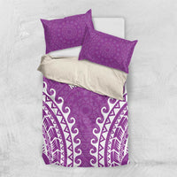 Cook Islands Mangaia Bedding Set Polynesian Tribal Tattoo LT05 US Twin 172cm x 218cm Pink - Polynesian Pride