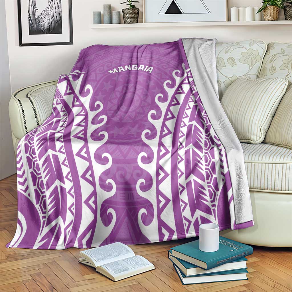 Cook Islands Mangaia Blanket Polynesian Tribal Tattoo LT05 Pink - Polynesian Pride