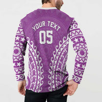 Custom Cook Islands Mangaia Button Sweatshirt Polynesian Tribal Tattoo LT05 - Polynesian Pride