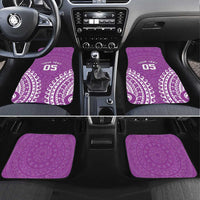 Custom Cook Islands Mangaia Car Mats Polynesian Tribal Tattoo LT05 Set 4pcs Pink - Polynesian Pride