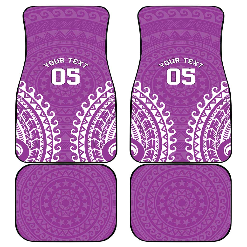 Custom Cook Islands Mangaia Car Mats Polynesian Tribal Tattoo LT05 - Polynesian Pride