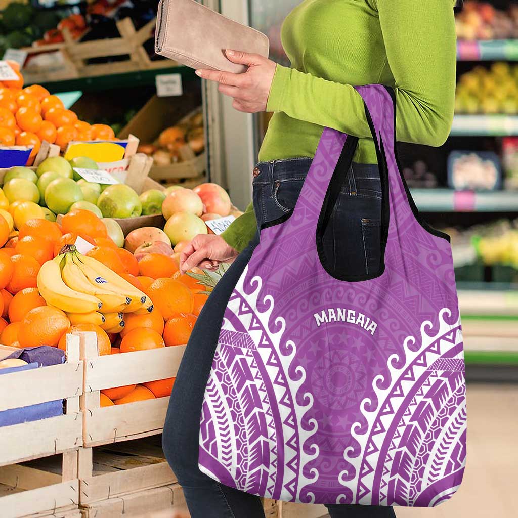 Cook Islands Mangaia Grocery Bag Polynesian Tribal Tattoo LT05 - Polynesian Pride