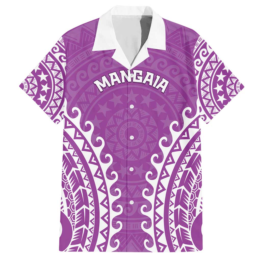 Custom Cook Islands Mangaia Hawaiian Shirt Polynesian Tribal Tattoo LT05 Pink - Polynesian Pride