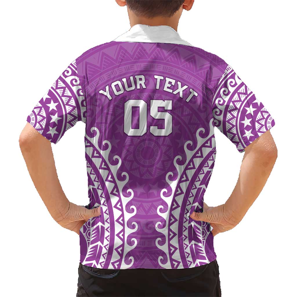 Custom Cook Islands Mangaia Kid Hawaiian Shirt Polynesian Tribal Tattoo LT05 - Polynesian Pride