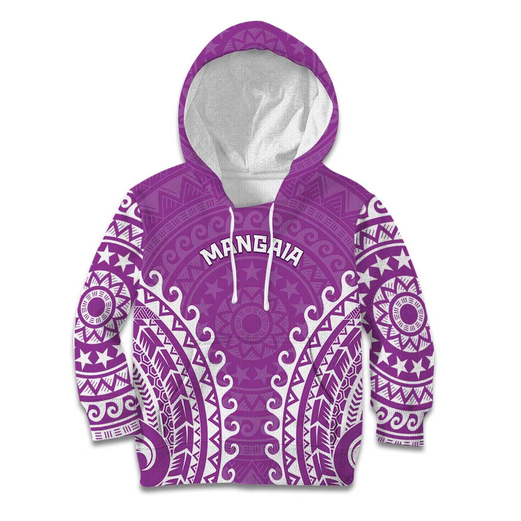 Custom Cook Islands Mangaia Kid Hoodie Polynesian Tribal Tattoo LT05 Hoodie Pink - Polynesian Pride