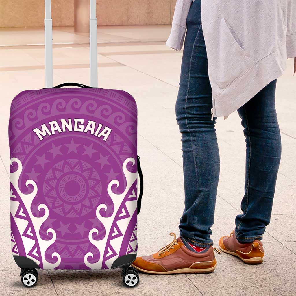 Cook Islands Mangaia Luggage Cover Polynesian Tribal Tattoo LT05 Pink - Polynesian Pride