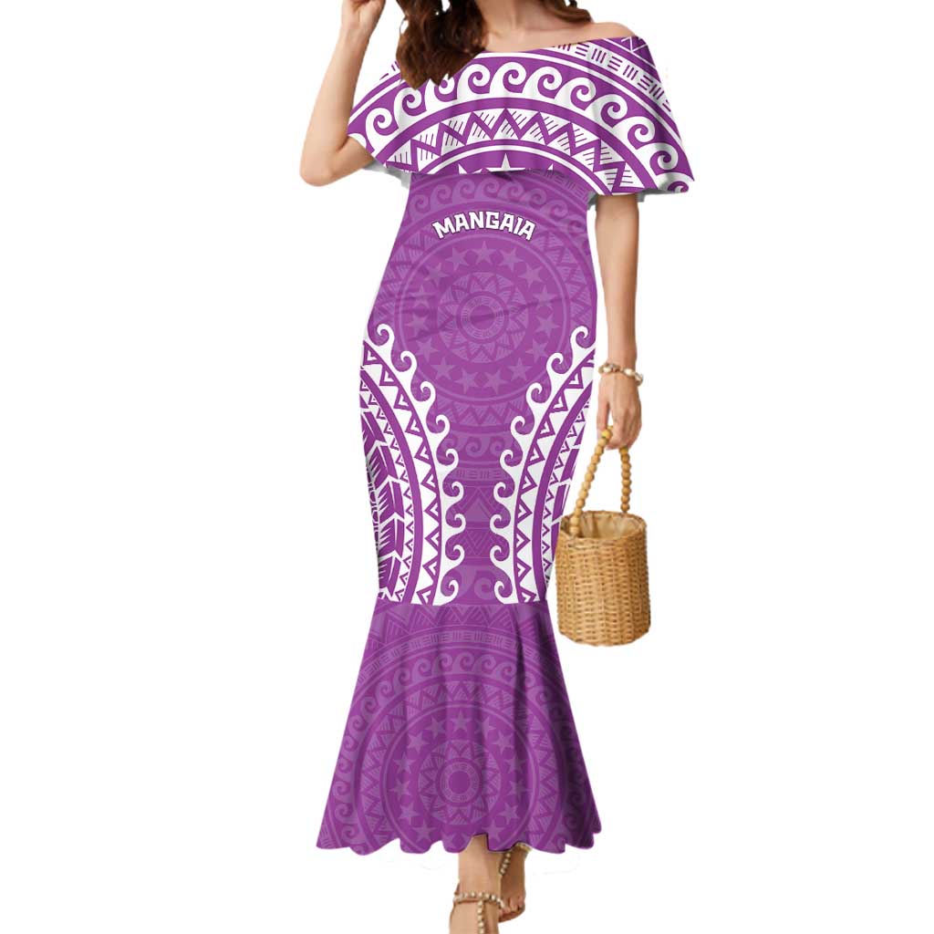 Custom Cook Islands Mangaia Mermaid Dress Polynesian Tribal Tattoo LT05 Women Pink - Polynesian Pride