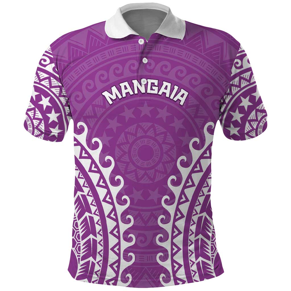 Custom Cook Islands Mangaia Polo Shirt Polynesian Tribal Tattoo LT05 Pink - Polynesian Pride