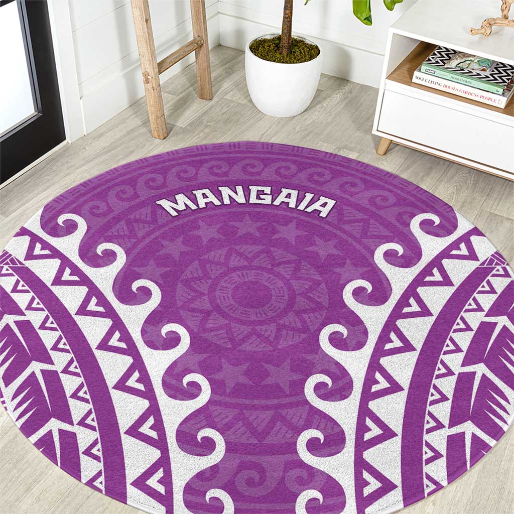 Cook Islands Mangaia Round Carpet Polynesian Tribal Tattoo LT05 Pink - Polynesian Pride