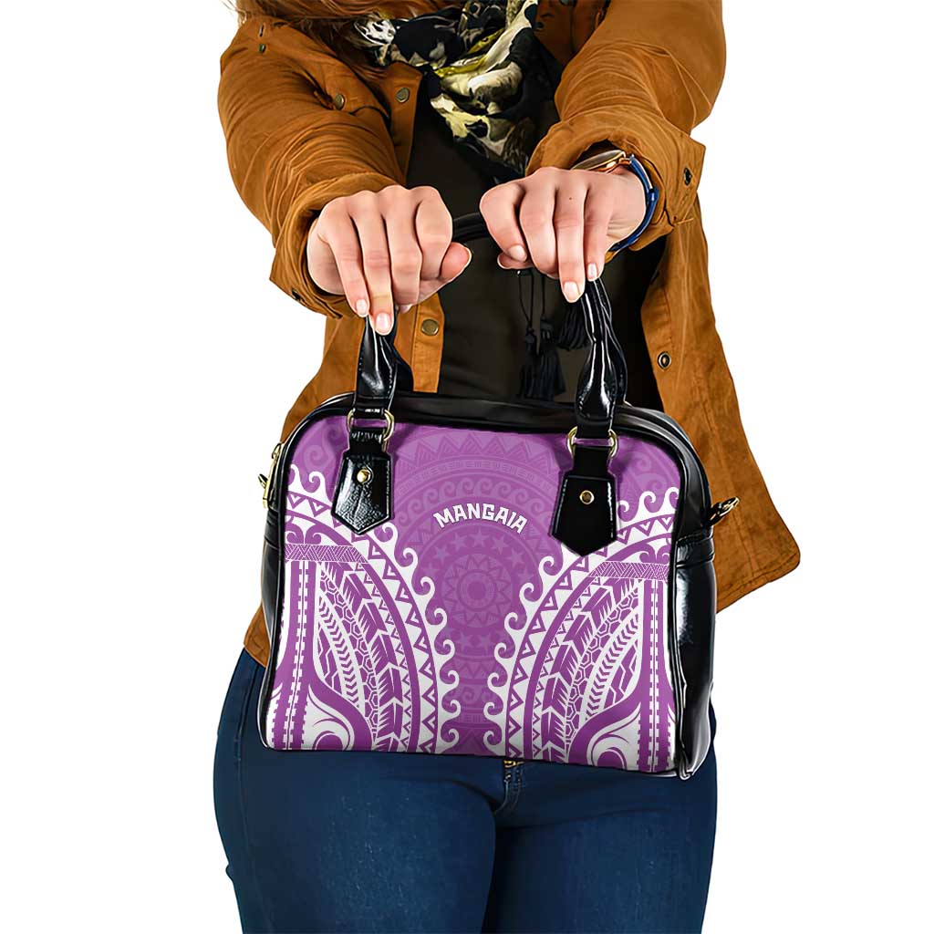 Cook Islands Mangaia Shoulder Handbag Polynesian Tribal Tattoo LT05 One Size Pink - Polynesian Pride