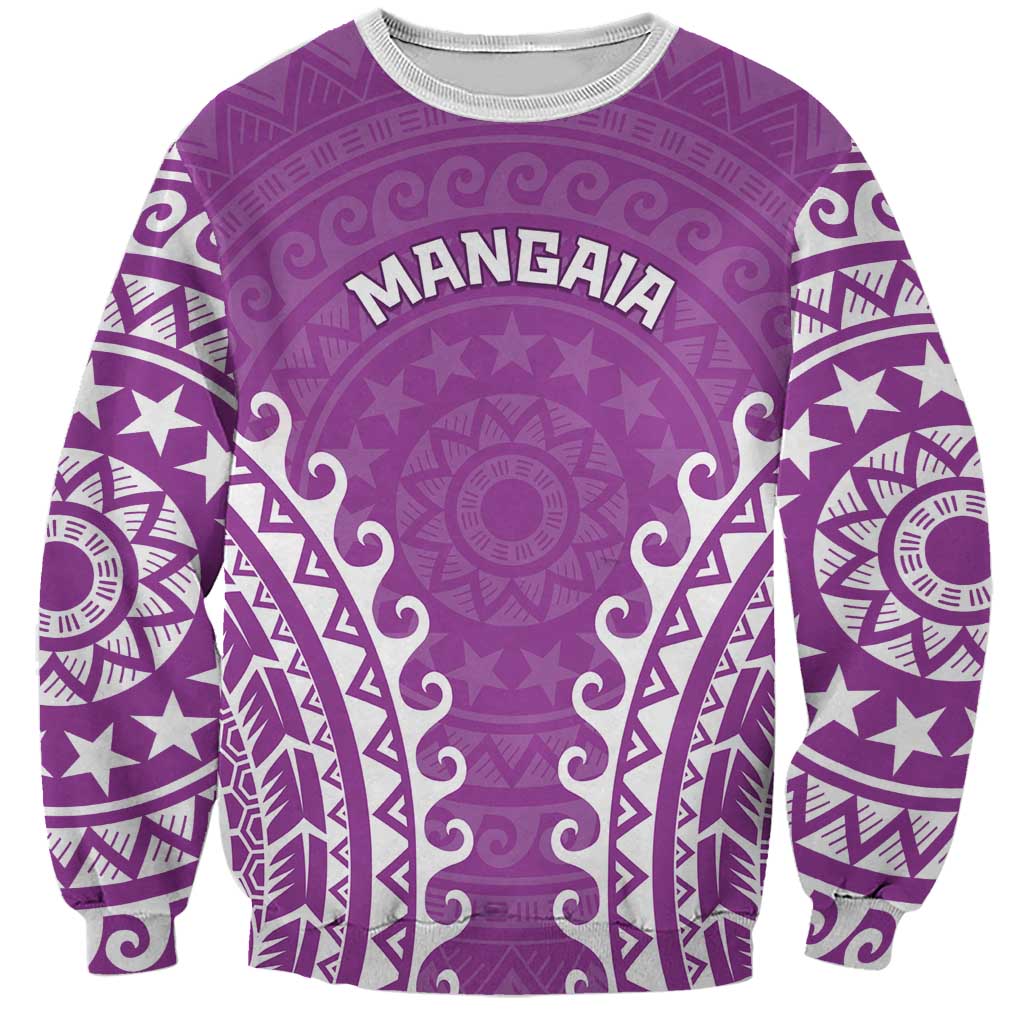 Custom Cook Islands Mangaia Sweatshirt Polynesian Tribal Tattoo LT05 Unisex Pink - Polynesian Pride