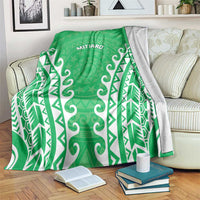 Cook Islands Mitiaro Blanket Polynesian Tribal Tattoo LT05 Green - Polynesian Pride