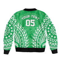 Custom Cook Islands Mitiaro Bomber Jacket Polynesian Tribal Tattoo LT05 - Polynesian Pride