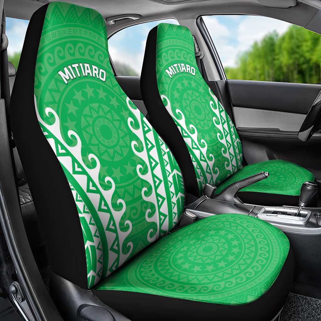 Cook Islands Mitiaro Car Seat Cover Polynesian Tribal Tattoo LT05 - Polynesian Pride