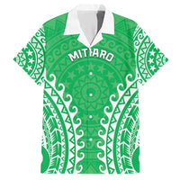 Custom Cook Islands Mitiaro Hawaiian Shirt Polynesian Tribal Tattoo LT05 Green - Polynesian Pride