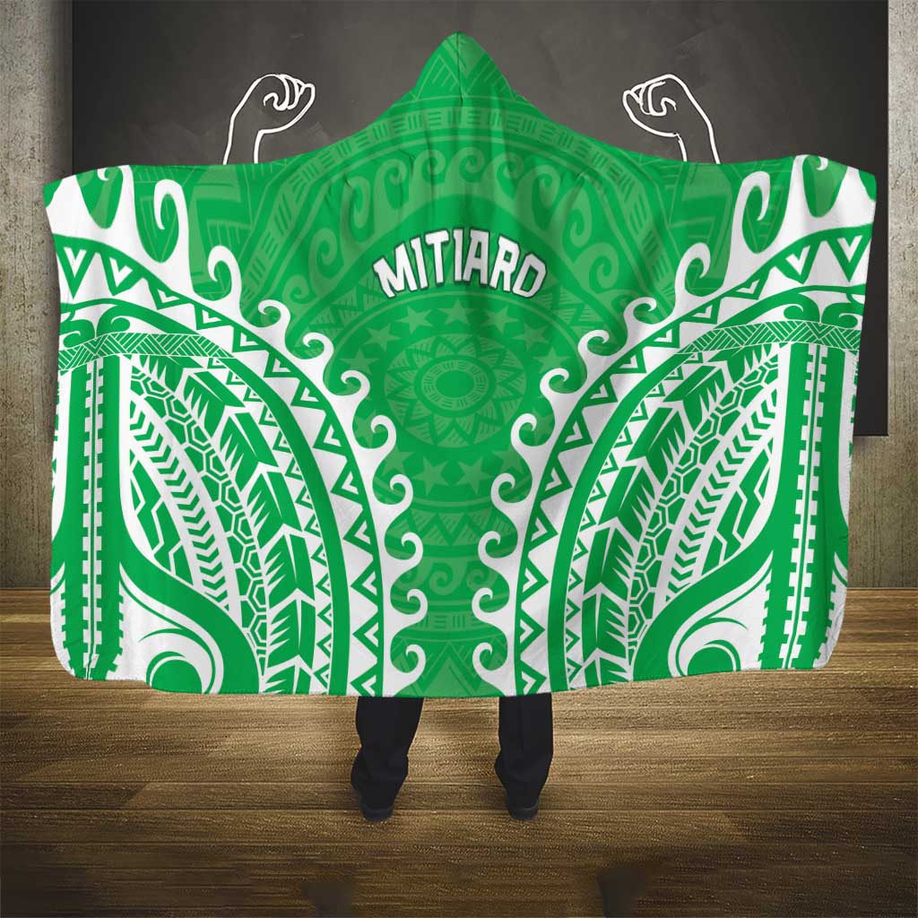 Cook Islands Mitiaro Hooded Blanket Polynesian Tribal Tattoo LT05 - Polynesian Pride