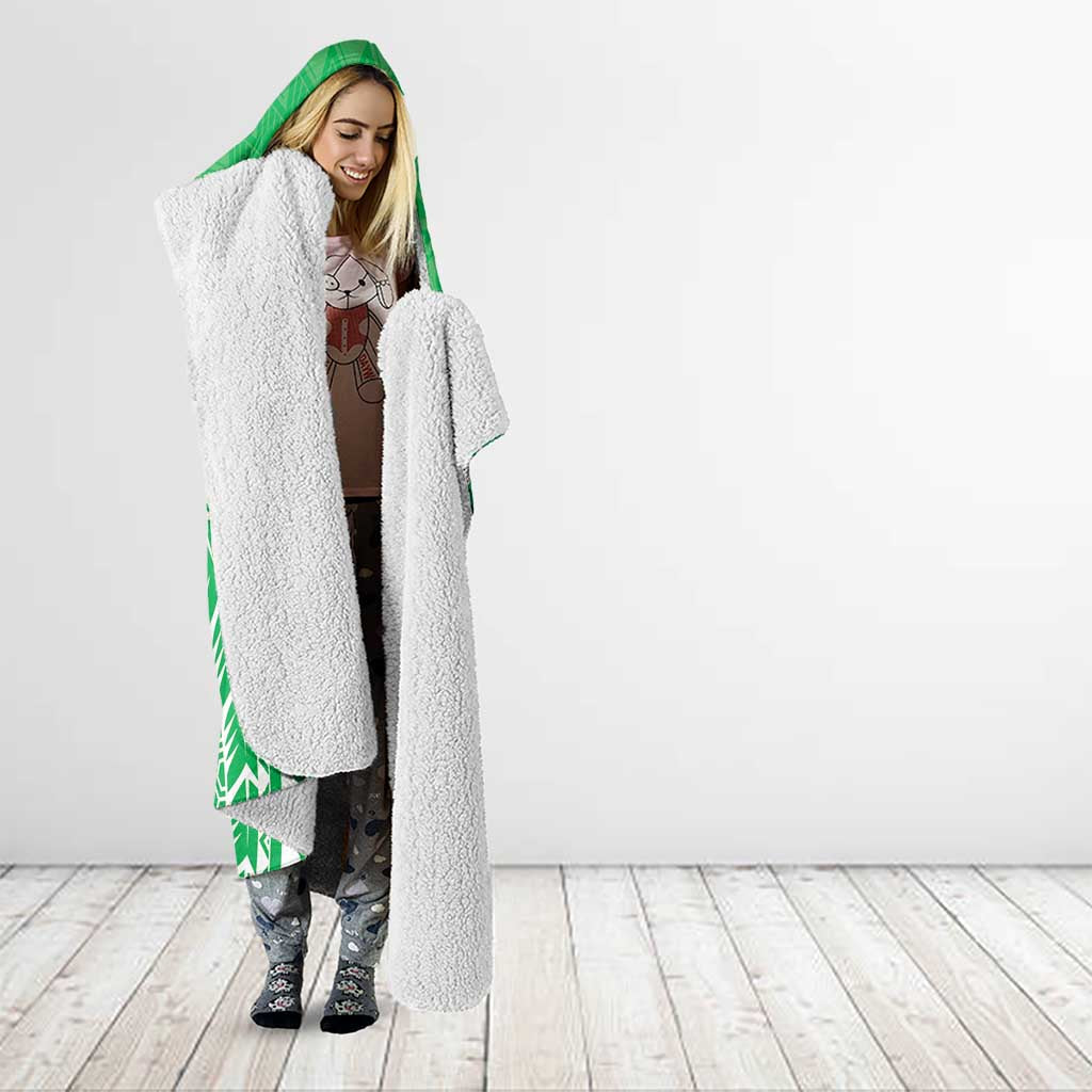 Cook Islands Mitiaro Hooded Blanket Polynesian Tribal Tattoo LT05 - Polynesian Pride
