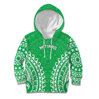Custom Cook Islands Mitiaro Kid Hoodie Polynesian Tribal Tattoo LT05 Hoodie Green - Polynesian Pride