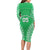 Custom Cook Islands Mitiaro Long Sleeve Bodycon Dress Polynesian Tribal Tattoo