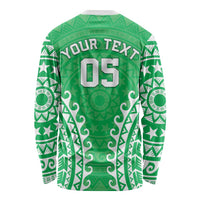 Custom Cook Islands Mitiaro Long Sleeve Shirt Polynesian Tribal Tattoo LT05 - Polynesian Pride