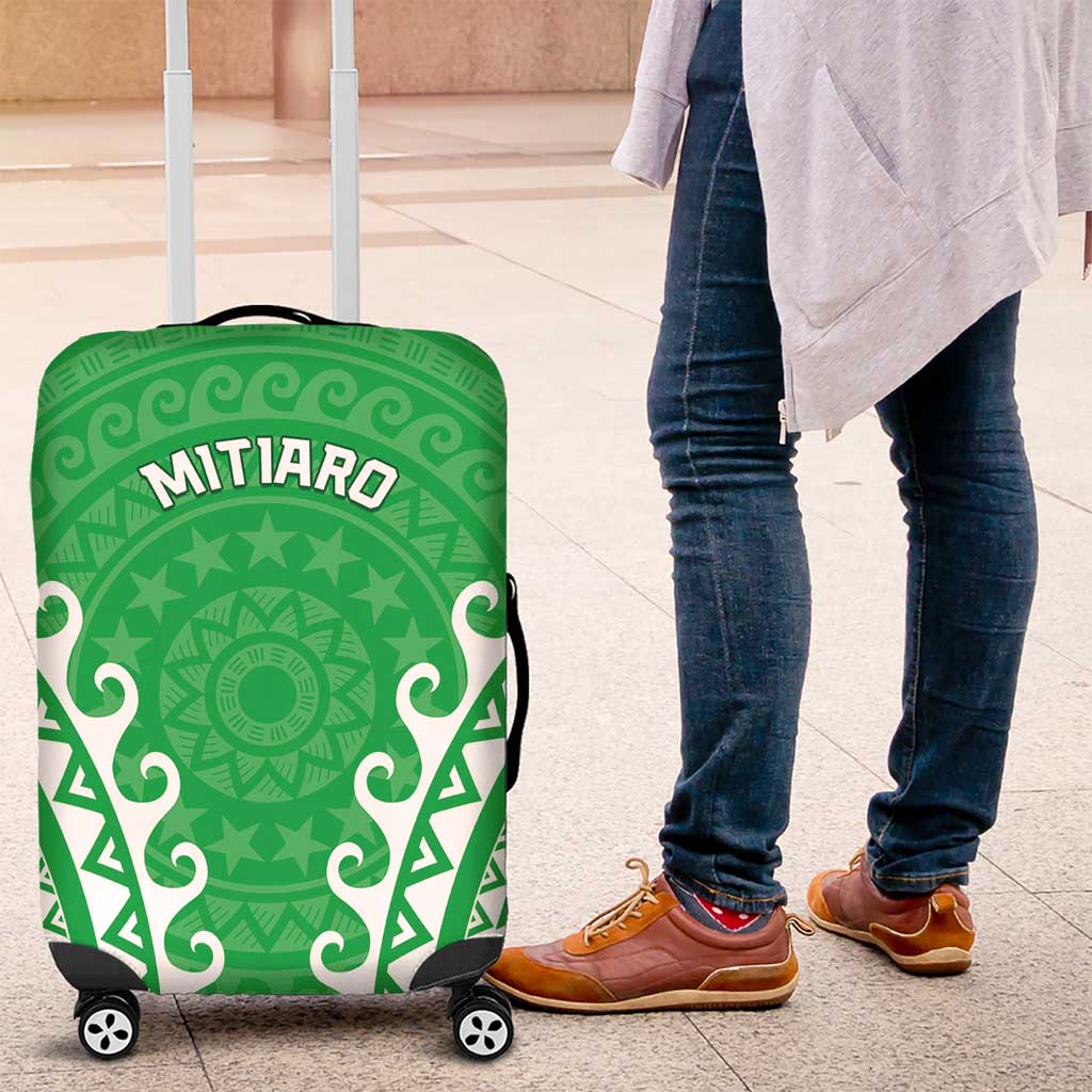 Cook Islands Mitiaro Luggage Cover Polynesian Tribal Tattoo LT05 Green - Polynesian Pride
