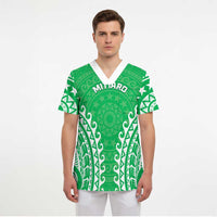Custom Cook Islands Mitiaro Scrub Top Polynesian Tribal Tattoo LT05 - Polynesian Pride