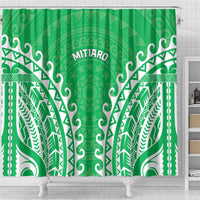Cook Islands Mitiaro Shower Curtain Polynesian Tribal Tattoo LT05 - Polynesian Pride