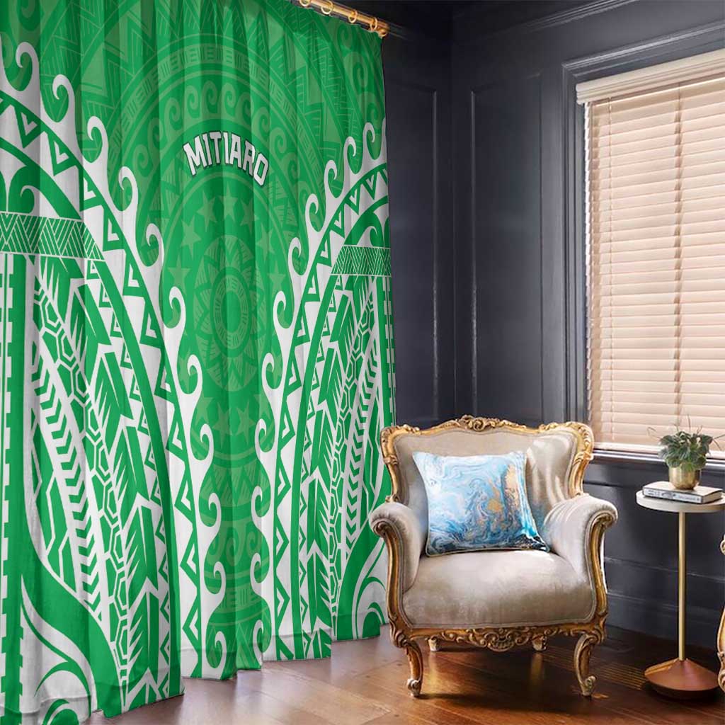Cook Islands Mitiaro Window Curtain Polynesian Tribal Tattoo LT05 - Polynesian Pride