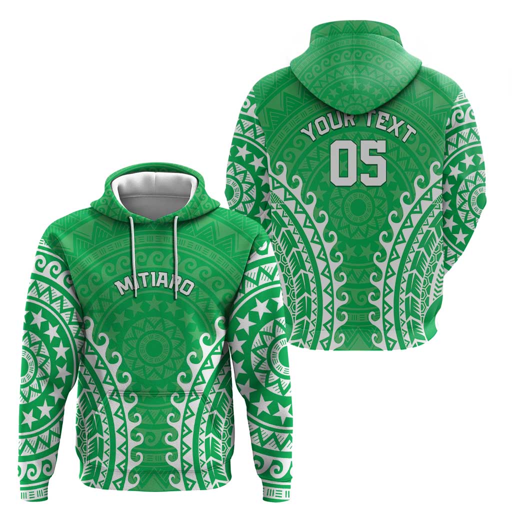 Custom Cook Islands Mitiaro Zip Hoodie Polynesian Tribal Tattoo LT05 - Polynesian Pride