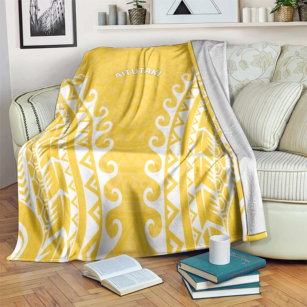 Cook Islands Aitutaki Blanket Polynesian Tribal Tattoo LT05 Yellow - Polynesian Pride