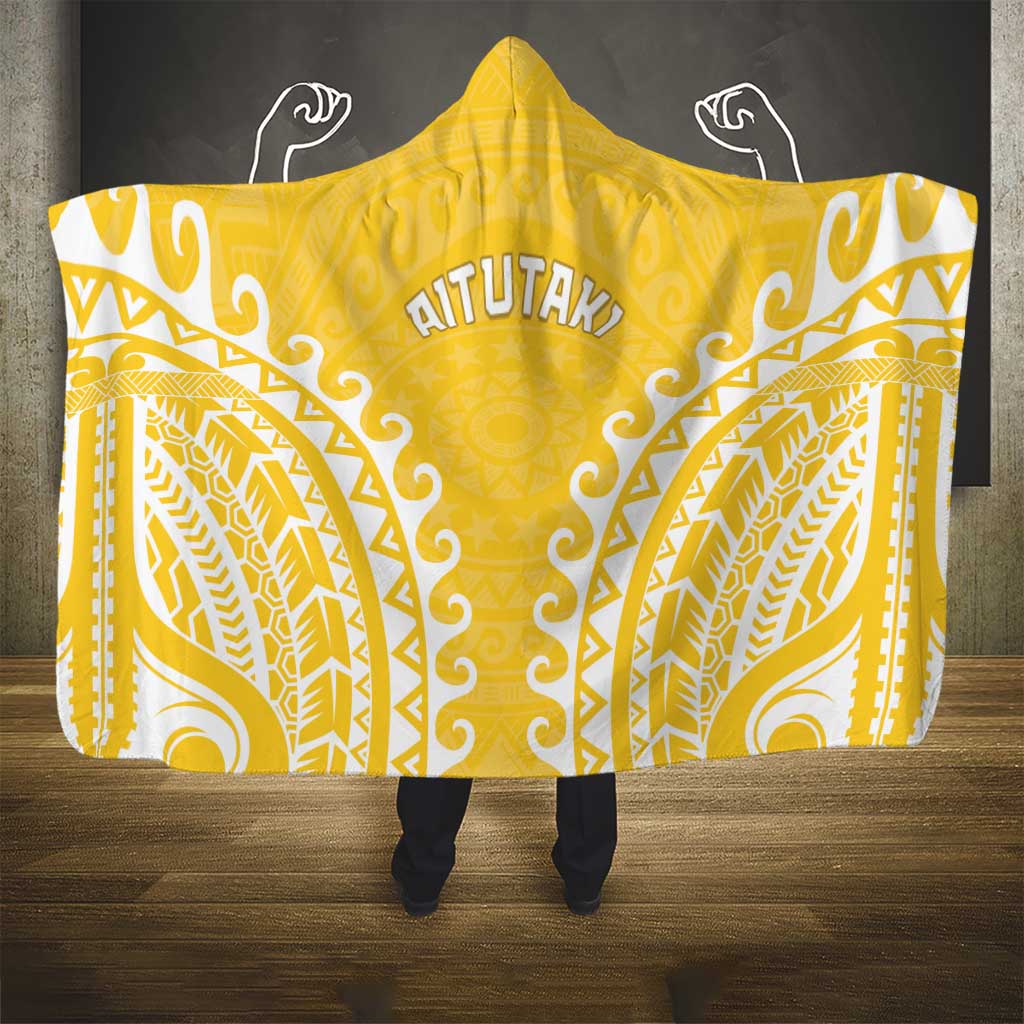 Cook Islands Aitutaki Hooded Blanket Polynesian Tribal Tattoo LT05 - Polynesian Pride