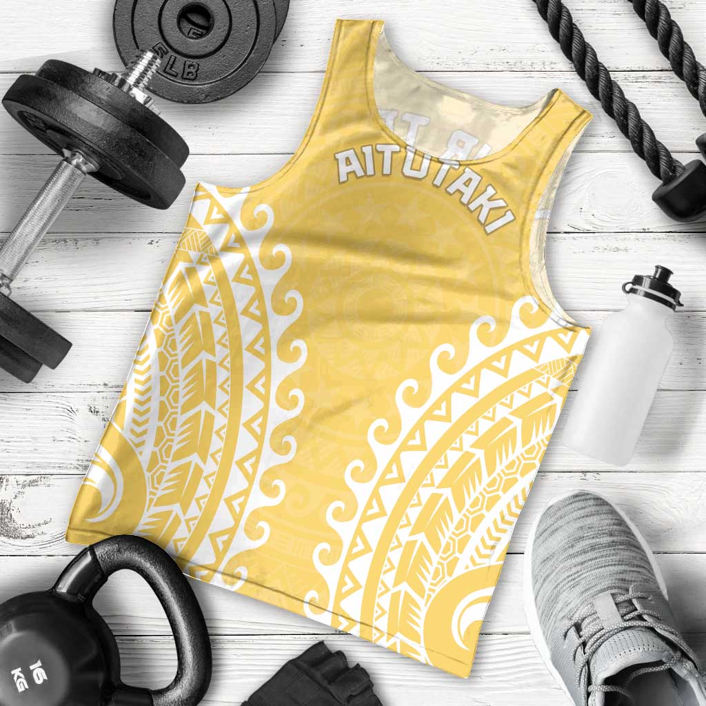 Custom Cook Islands Aitutaki Men Tank Top Polynesian Tribal Tattoo LT05 - Polynesian Pride
