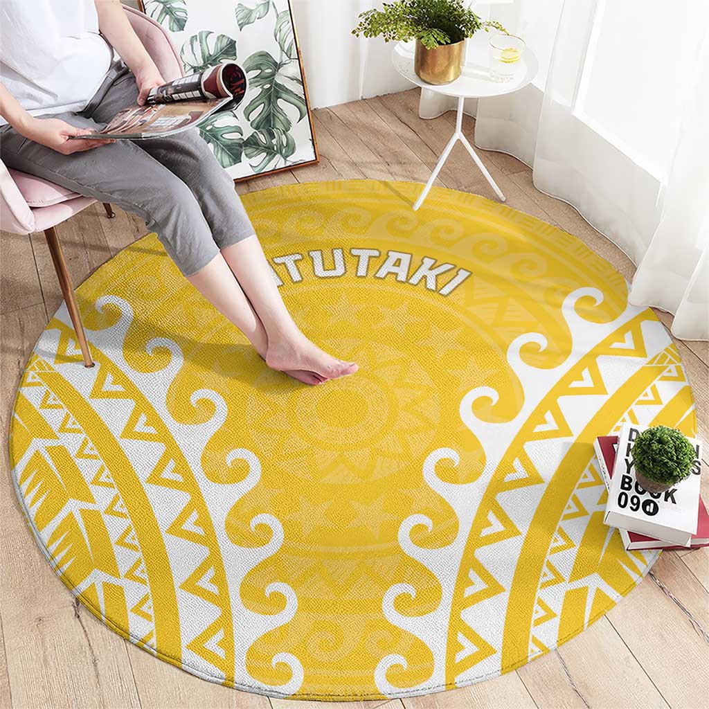 Cook Islands Aitutaki Round Carpet Polynesian Tribal Tattoo LT05 - Polynesian Pride