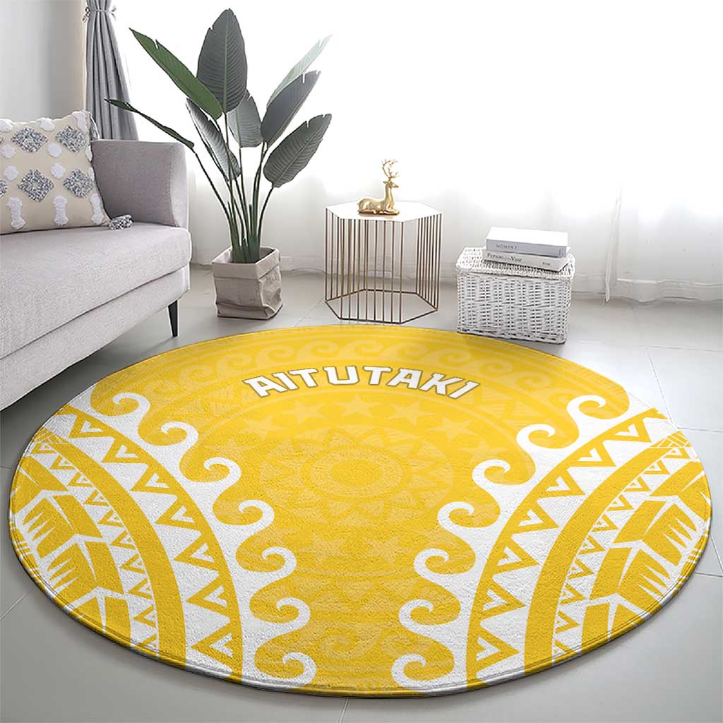Cook Islands Aitutaki Round Carpet Polynesian Tribal Tattoo LT05 - Polynesian Pride