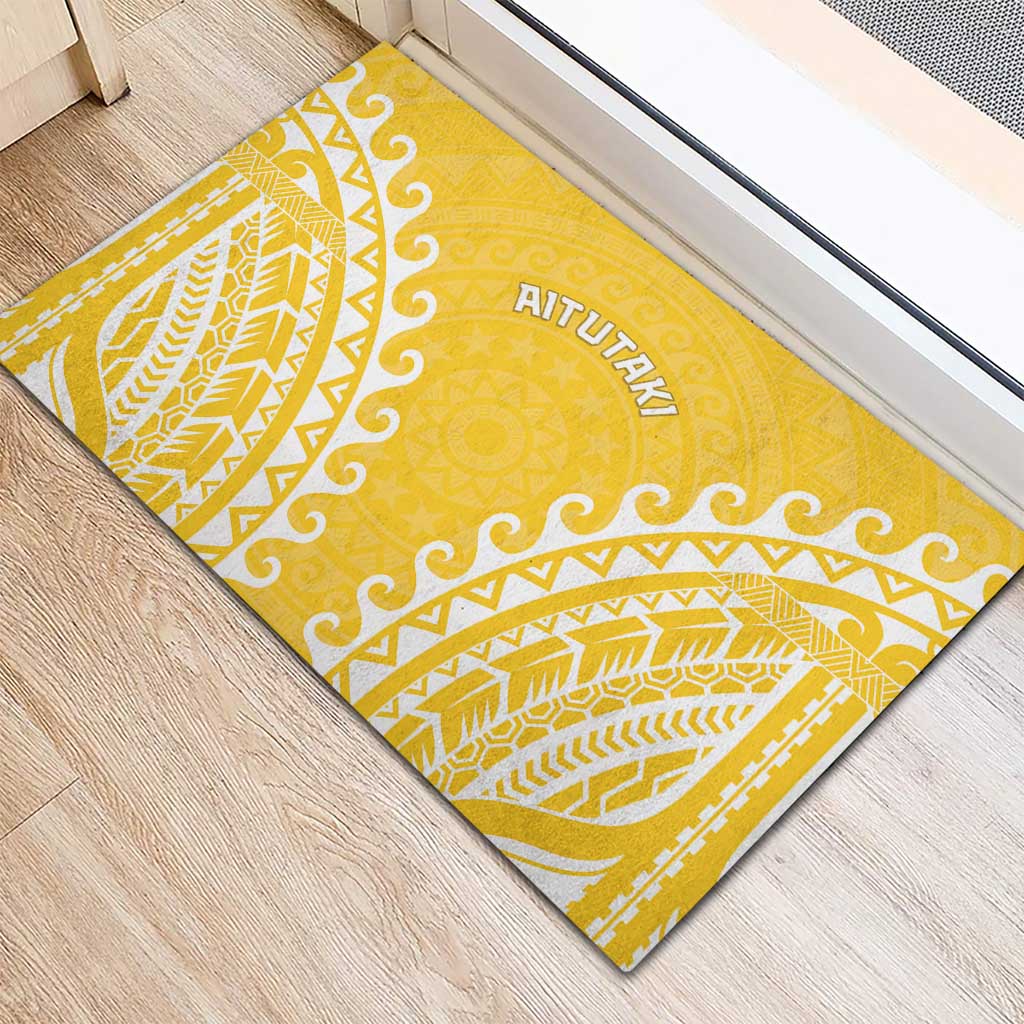 Cook Islands Aitutaki Rubber Doormat Polynesian Tribal Tattoo LT05 - Polynesian Pride